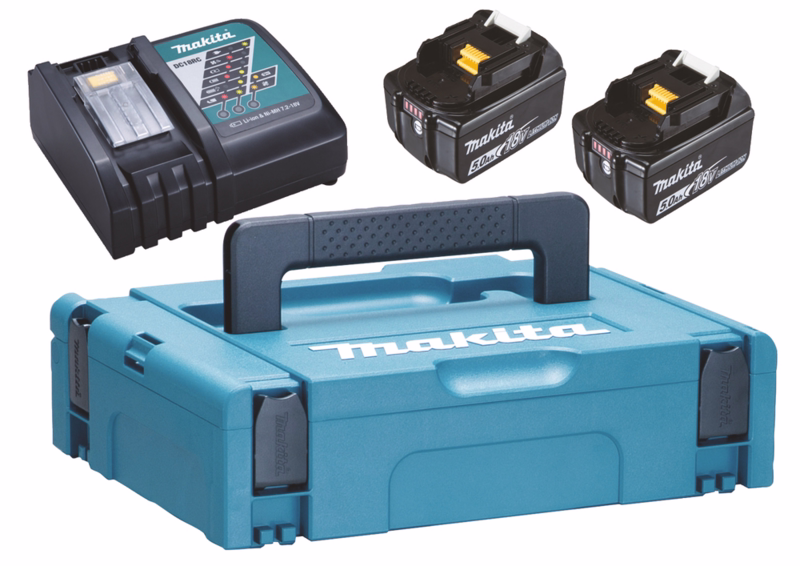 Batterisæt 18V BL1850B+DC18RC 2x5,0 Ah Li-Ion