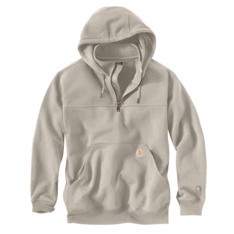 Hættetrøje 1/4 zip 100617 Cobblestone, str. XL