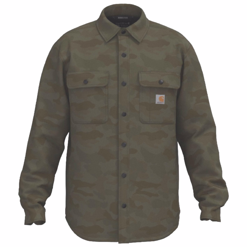 Skjortejakke 105419 Army green camo, str. M