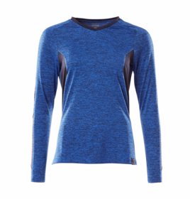Mascot - T-shirt Dame 18091 azurblå-meleret/mørk marine