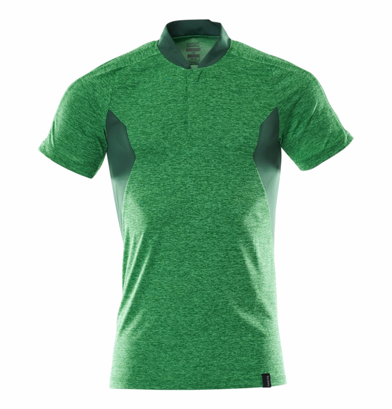 Poloshirt 18083 græsgrøn-meleret/grøn, str. M