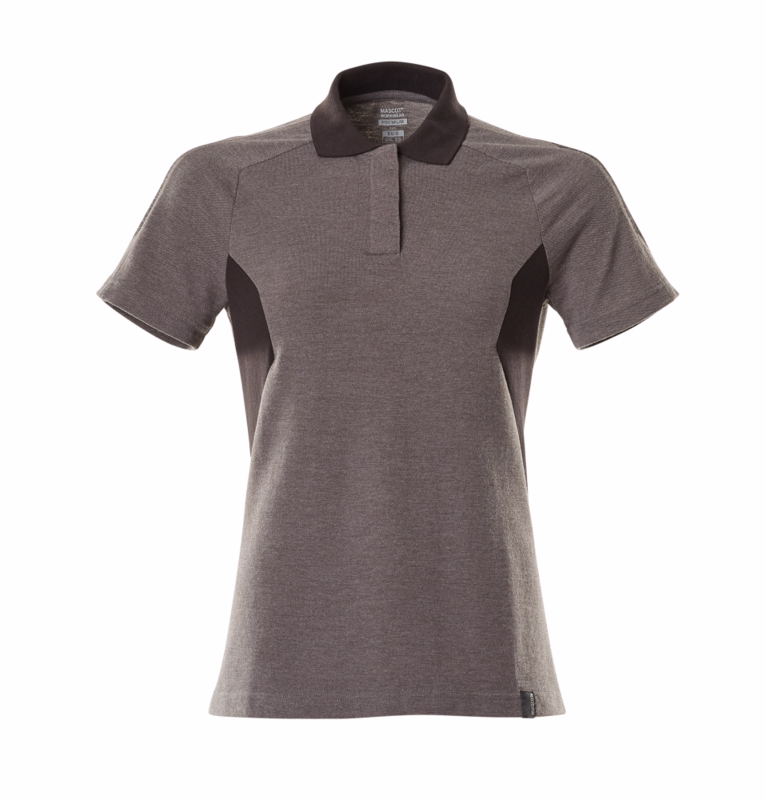 Poloshirt Dame 18393 mørk antracit/sort, str. 2XL