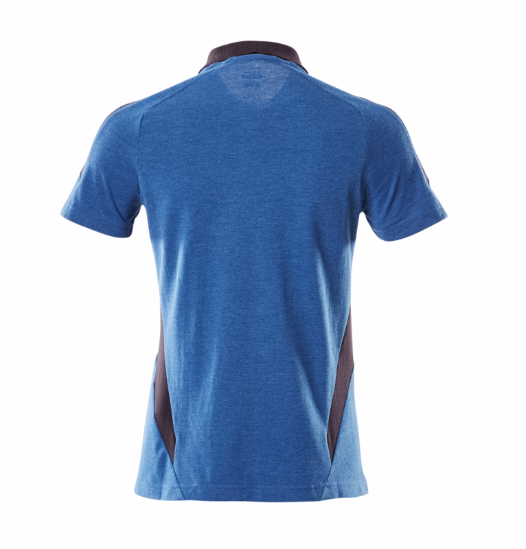 Poloshirt Dame 18393 azurblå/mørk marine, str. S