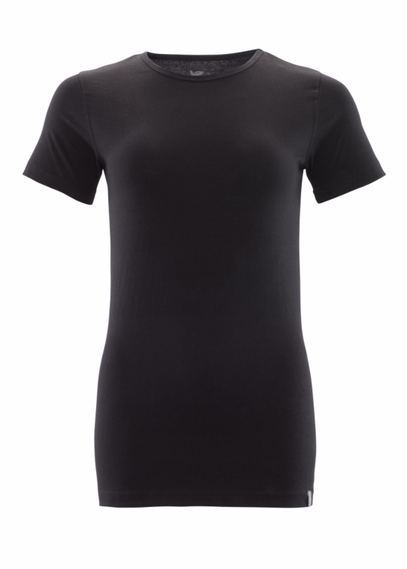 T-shirt Dame 20392 dyb sort, str. XS