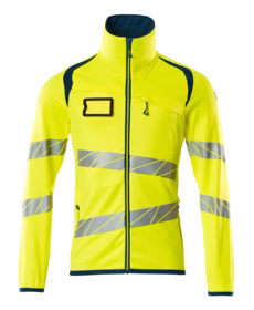 Mascot - Fleecetrøje 19103 Hi-vis gul/petroleum