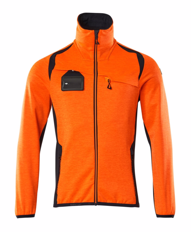 Fleecetrøje 19403 Hi-vis orange/mørk marine, str. 2XL