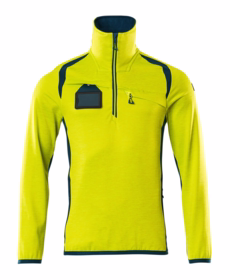 Mascot - Fleecetrøje Hi-vis 19303 gul/mørk petroleum