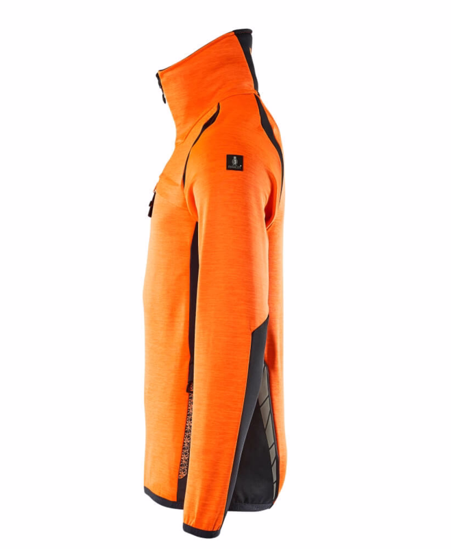 Fleecetrøje 19303 Hi-vis orange/mørk marine, str. 5XL