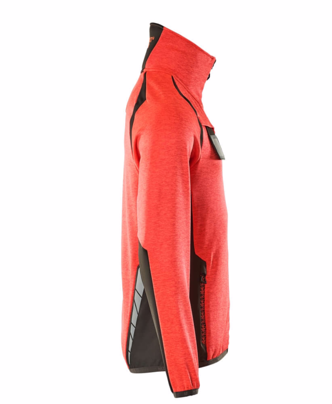 Fleecetrøje 19403 Hi-vis rød/mørk antracit, str. 3XL