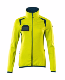 Mascot - Fleecetrøje Hi-vis Dame 19453 gul/mørk petroleum