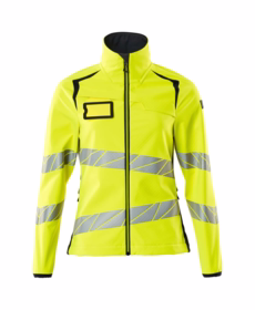 Mascot - Softshell jakke Hi-viz Dame 19012 gul/mørk marine