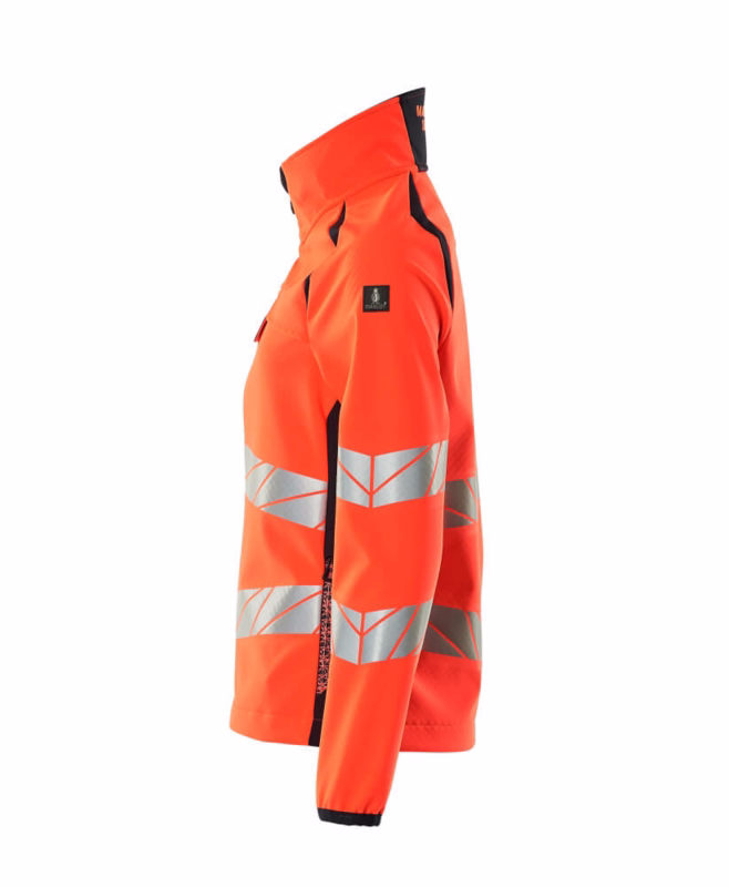 Softshell jakke Hi-vis Dame 19012 rød/mørk marine, str. 4XL