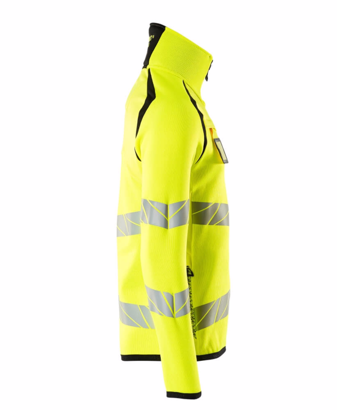 Striktrøje 19005 Hi-vis gul/sort, str. 5XL