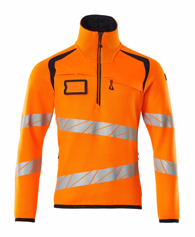 Striktrøje 19005 Hi-vis orange/mørk marine, str. 5XL