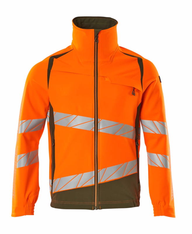 Arbejdsjakke Hi-vis 19009 orange/mosgrøn, str. XL