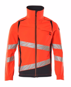 Mascot - Arbejdsjakke Hi-viz 19009 rød/mørk marine