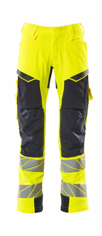 Arbejdsbuks 19079 Hi-vis gul/mørk marine, str. 76C48