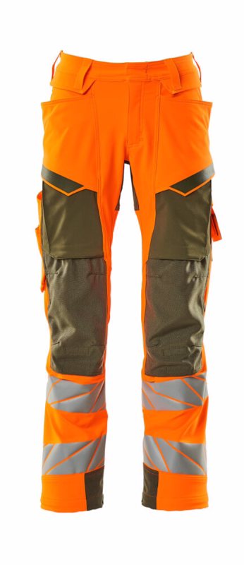 Arbejdsbuks 19079 Hi-vis orange/mosgrøn, str. 90C50