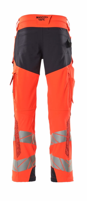 Arbejdsbuks 19079 Hi-viz rød/mørk marine, str. 76C56