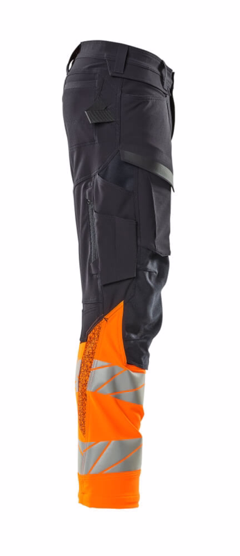 Arbejdsbuks Hi-vis 19179 mørk marine/orange, str. 82C50