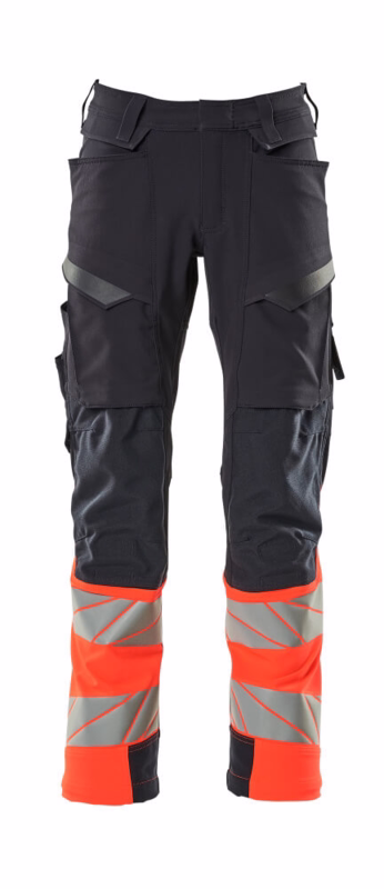 Arbejdsbuks Hi-vis 19179 mørk marine/rød, str. 82C46