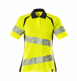 Mascot - Poloshirt Hi-vis Dame 19093 gul/sort