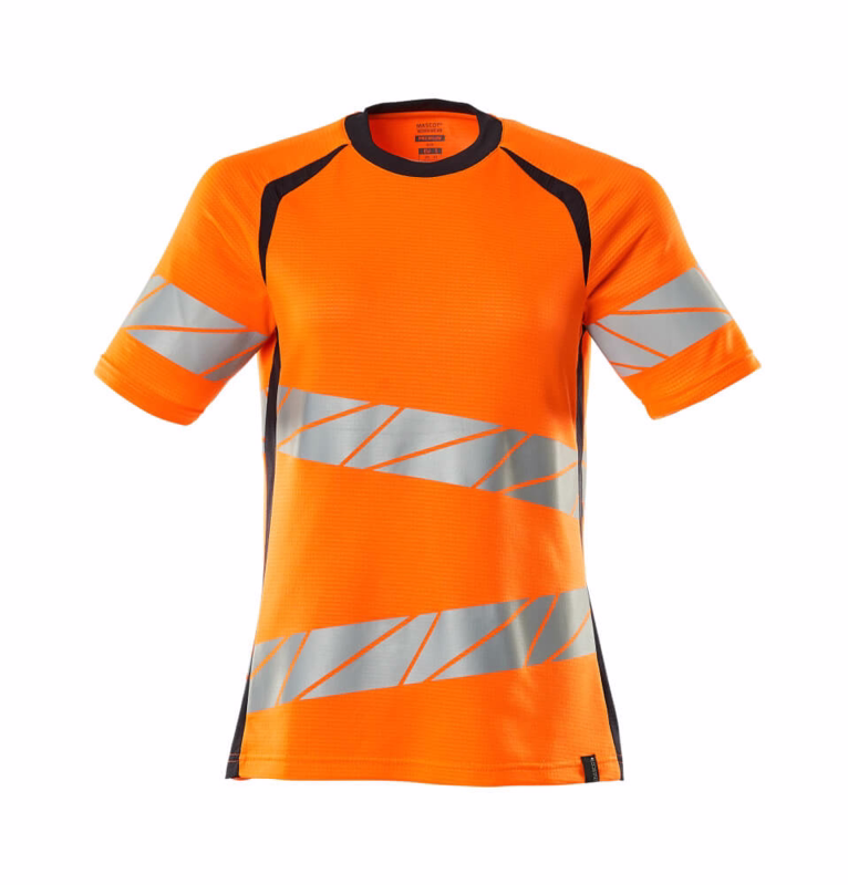 T-shirt Hi-vis Dame 19092 orange/mørk marine, str. L