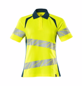 Mascot - Poloshirt Hi-vis Dame 19093 gul/mørk petroleum