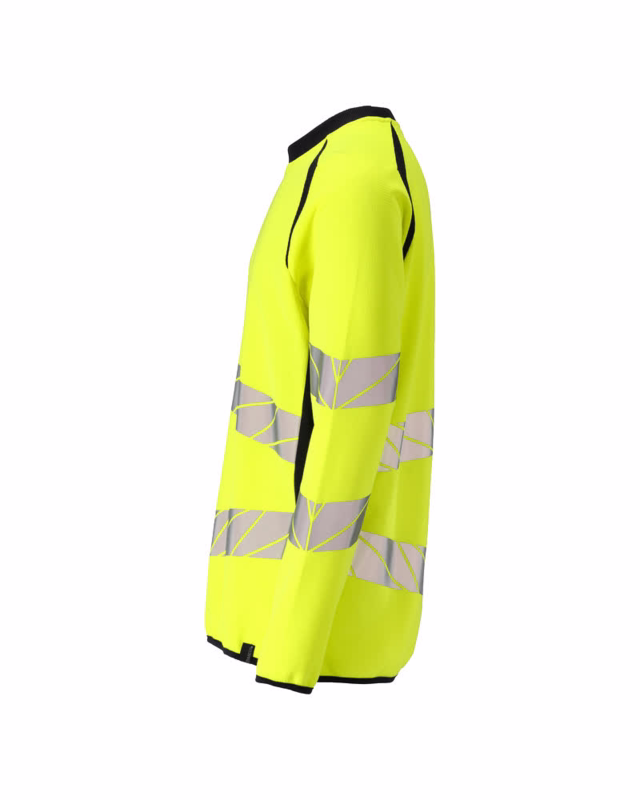 Sweatshirt 19084 Hi-vis gul/mørk marine, str. XL