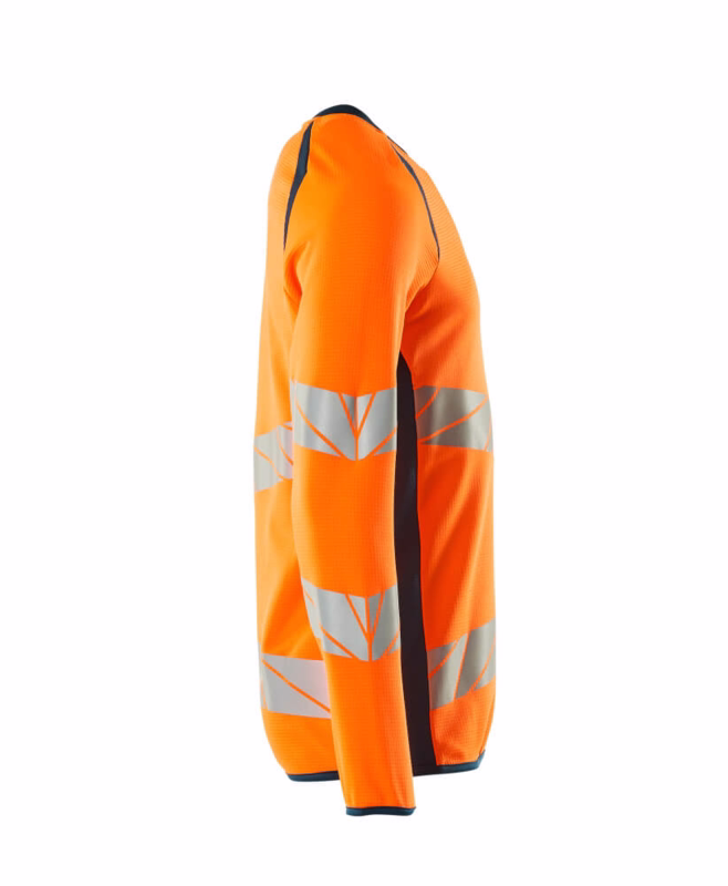 Sweatshirt 19084 Hi-vis orange/mørk petroleum, str. 5XL