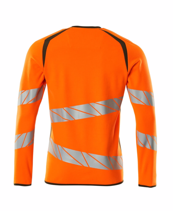 Sweatshirt 19084 Hi-vis orange/mosgrøn, str. 5XL