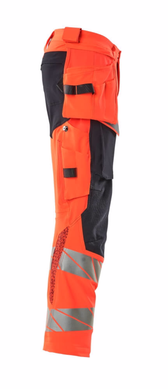 Arbejdsbuks 19031 Hi-vis rød/mørk marine, str. 82C48