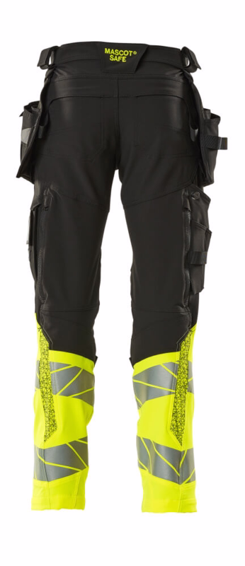 Arbejdsbuks Hi-vis 19131 sort/gul, str. 76C47