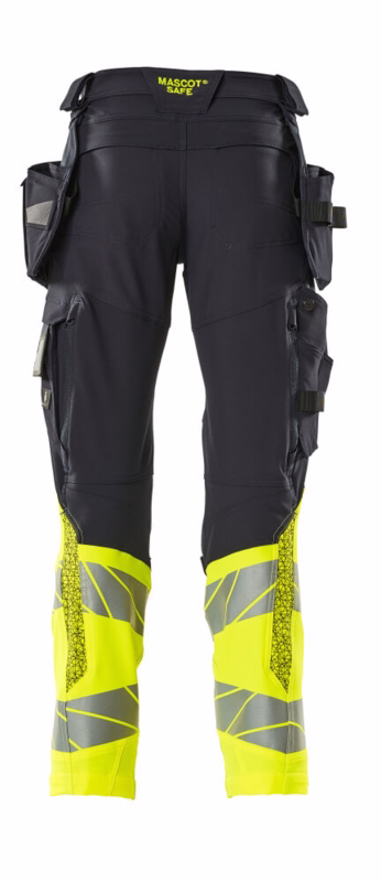 Arbejdsbuks Hi-vis 19131 mørk marine/gul, str. 82C45