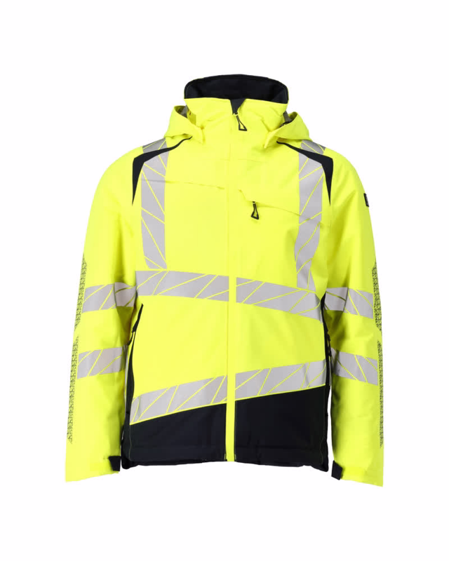 Vinterjakke 19335 Hi-vis gul/mørk marine, str. 4XL