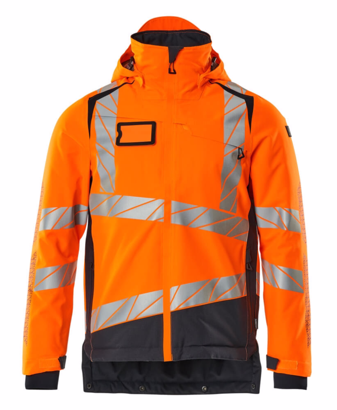 Vinterjakke 19335 Hi-vis orange/mørk marine, str. S