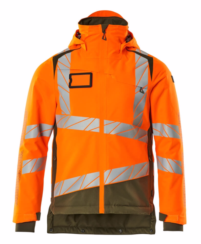Vinterjakke 19335 Hi-vis orange/mosgrøn, str. 3XL