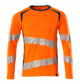 Mascot - Flour. T-shirt L/Æ 19081 orange/m. petroleum