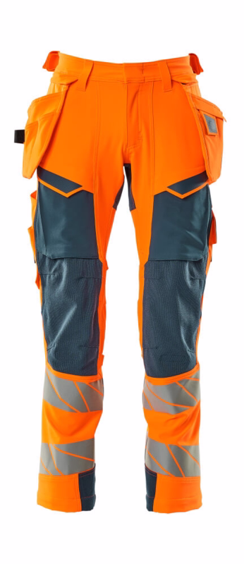 Arbejdsbuks 19031 Hi-vis orange/petroleum, str. 90C50