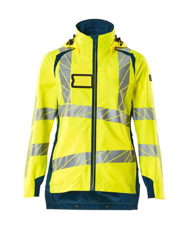 Skaljakke Hi-vis Dame 19011 gul/mørk petroleum, str. XS