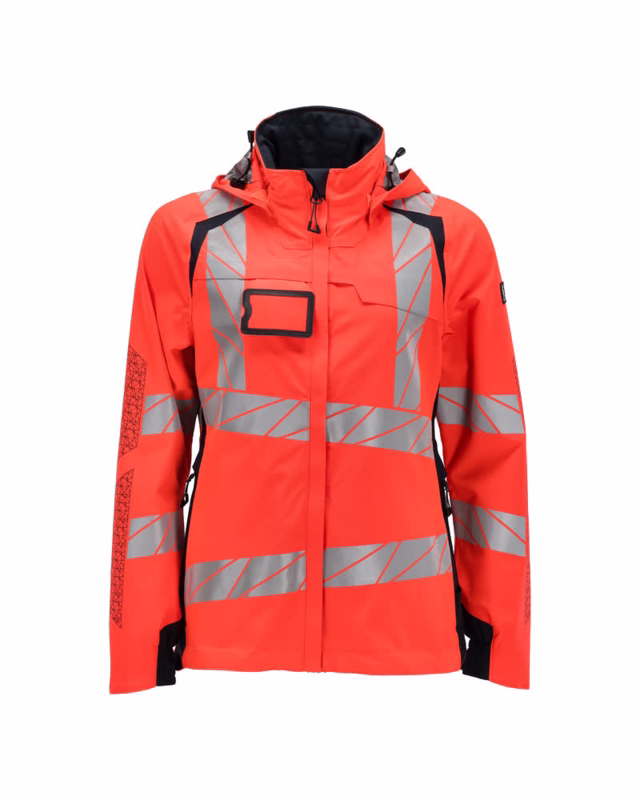 Skaljakke Hi-vis Dame 19011 rød/mørk marine, str. S