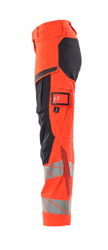 Arbejdsbuks Hi-vis Dame 19078 rød/mørk marine, str. 82C54