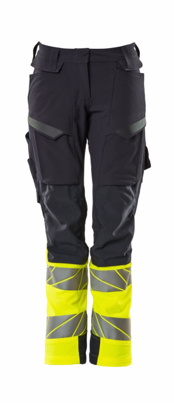 Arbejdsbuks Hi-vis Dame 19178 mørk marine/gul, str. 76C34