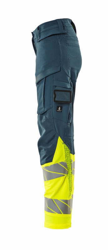 Arbejdsbuks Hi-vis Dame 19178 mørk petroleum/gul, str. 76C38