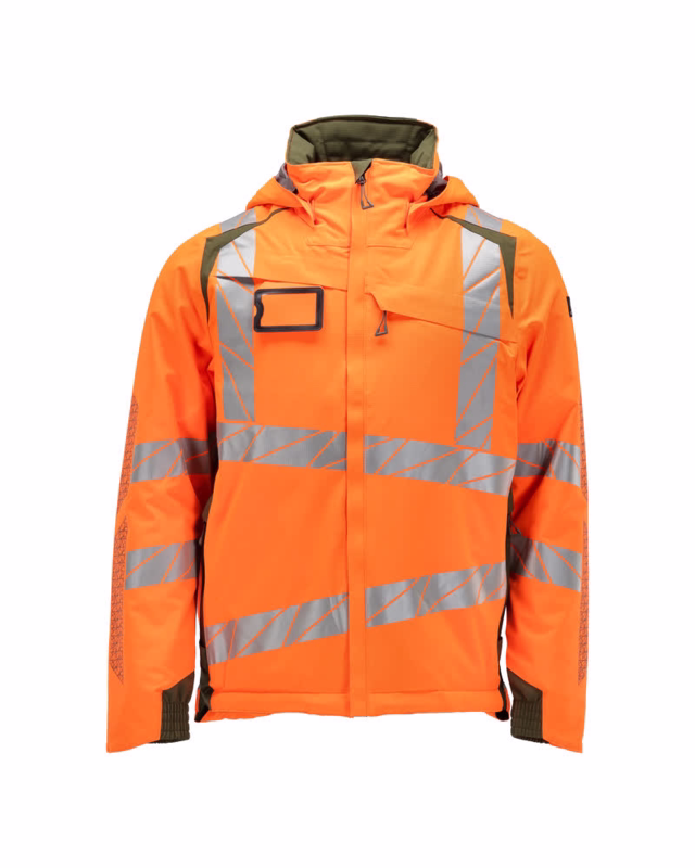 Vinterjakke Hi-vis 19035 orange/mosgrøn, str. 5XL