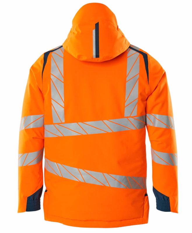 Vinterjakke Hi-vis 19035 orange/mørk petroleum, str. M