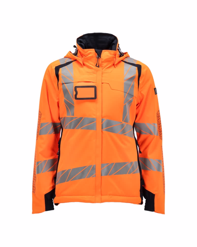 Vinterjakke Hi-vis Dame 19045 orange/mørk marine, str. 4XL