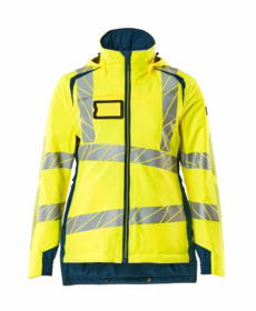 Mascot - Vinterjakke Hi-viz Dame 19045 gul/mørk petroleum