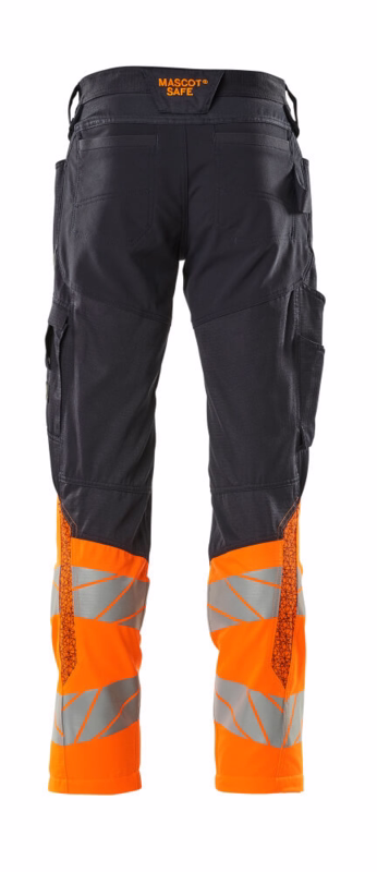 Arbejdsbuks Hi-vis 19679 mørk marine/orange, str. 82C56