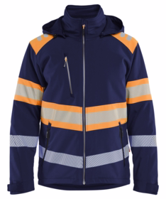 Blåkläder - Vintersoftshelljakke 4489 Marineblå/Hi-vis Orange